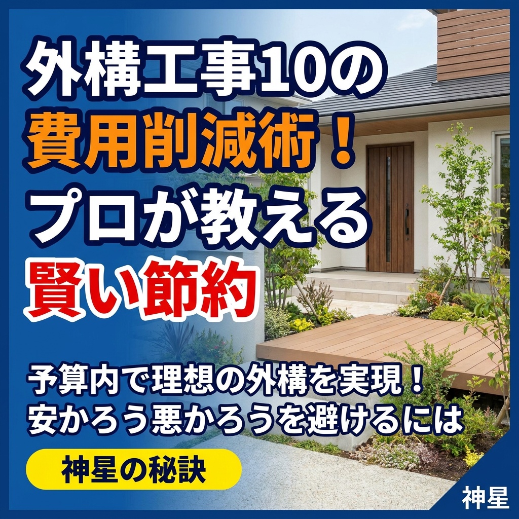 業者に聞いた！外構工事の費用削減テクニック