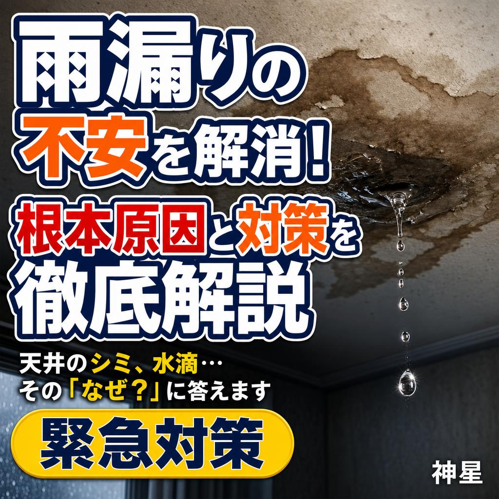 このトラブルが原因かも?雨漏りの共通の根本原因を解説